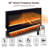 Fireplace TV Stand for 80" TVs, Entertainment Center w/60 Inch Fireplace, WiFi Enabled, APP/Voice Control, Simulated Marble Surrounded, Open Shelves Storage, TV Console with Fireplace, White