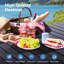 Table de camping portable, table pliante en aluminium réglable pour pique-nique, barbecue, extérieur