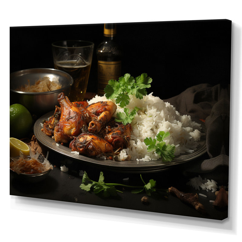 «Cuban Cuisine Brown I - Food & Beverage», reproduction d'art sur toile, H 24 po x l 32 po x P 1 po, Toile tendue