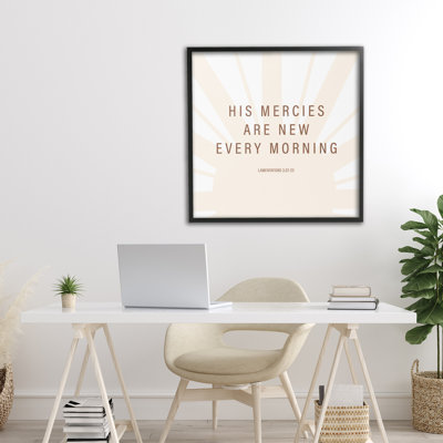 His Mercies Are New Framed Giclee, Design By SD Graphics Studio