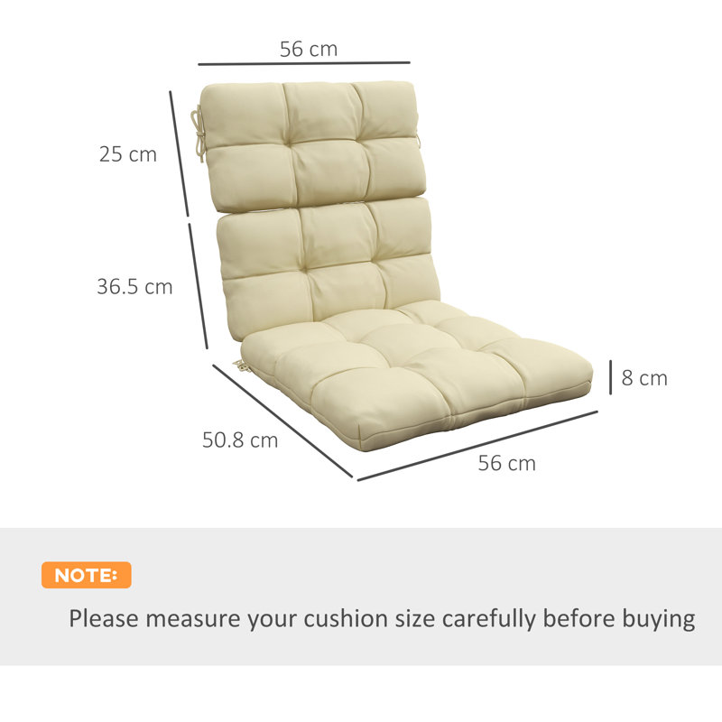 Garden Seat/Back Cushion, Beige