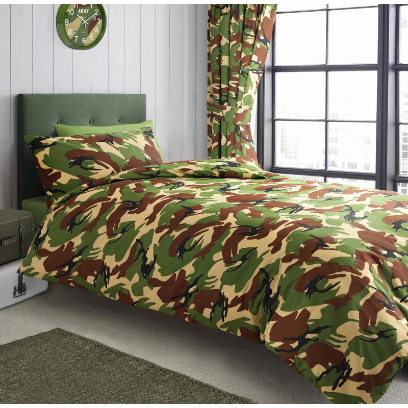 Military Style Camouflage Duvet Set, Double