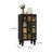 Black 5-Drawer Solid Wood Ash Accent Chest