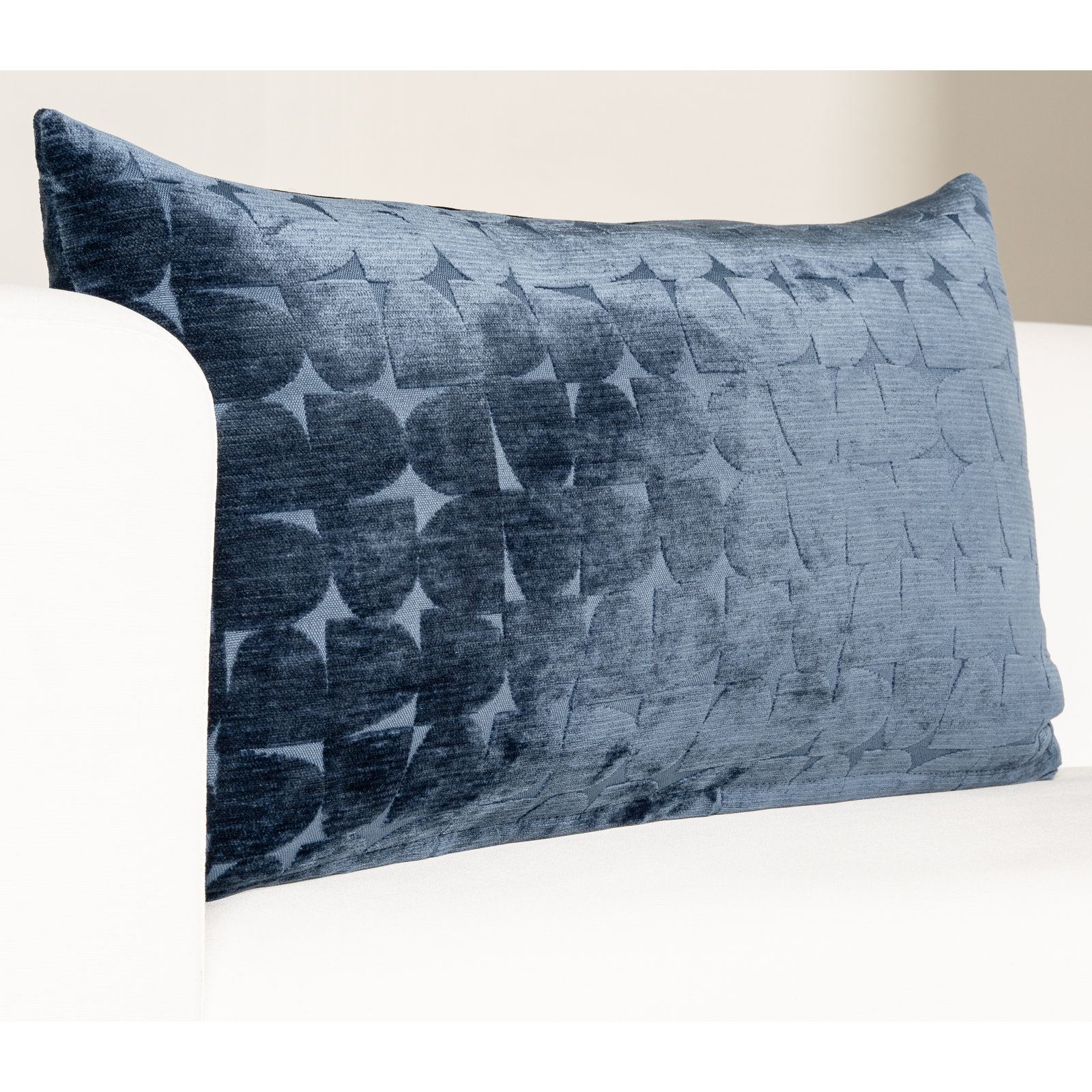 Throw Pillow, Blue, Rectangle 21"H x 12"W, Polyester