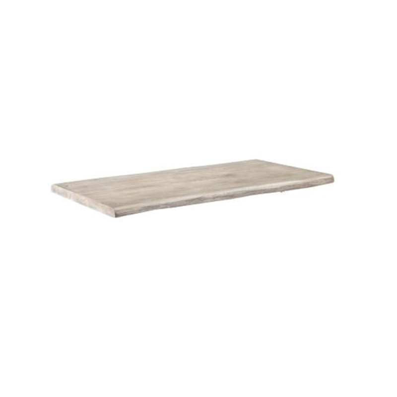 Aspen 64'' L x 32'' W Solid Wood Rectangular Beveled Edge Table Top, Rustic Gray