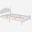 Base de lit plateforme en bois, lit plateforme de style rétro, avec support de traverse en bois-121110932