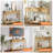 43" Console Table, Modern Wood Side Table With Open Storage Shelves, Freestanding Narrow Display Shelf, Accent Table, Behind Couch Table For Living Room, Hallway, Foyer-1964929060