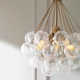 Logan 3 Light Metal Dimmable Sphere Chandelier
