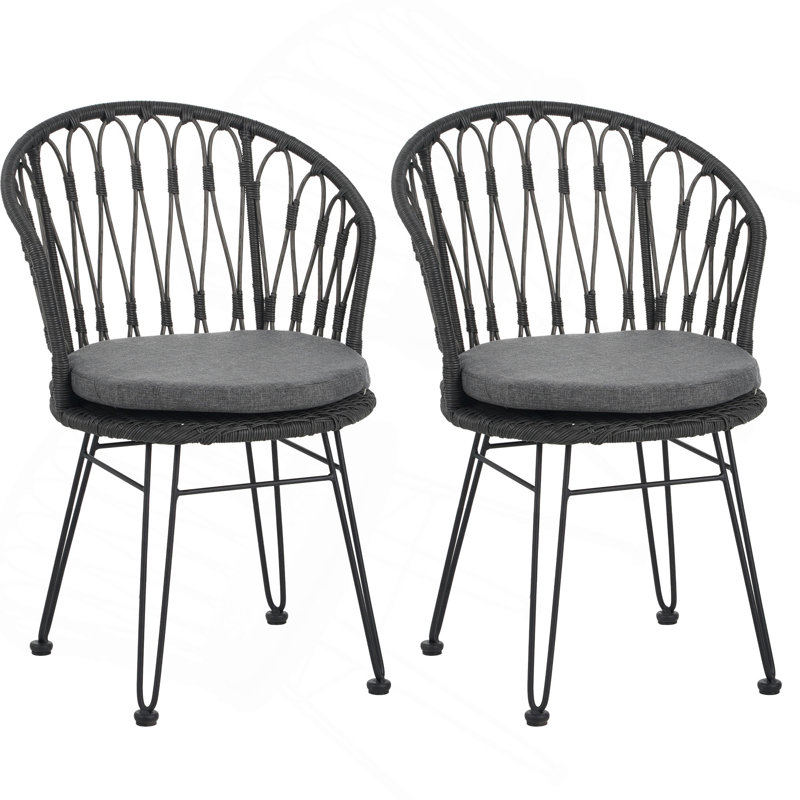 TAVON CHAIR, 2PCS avec 2 coussins, gris
