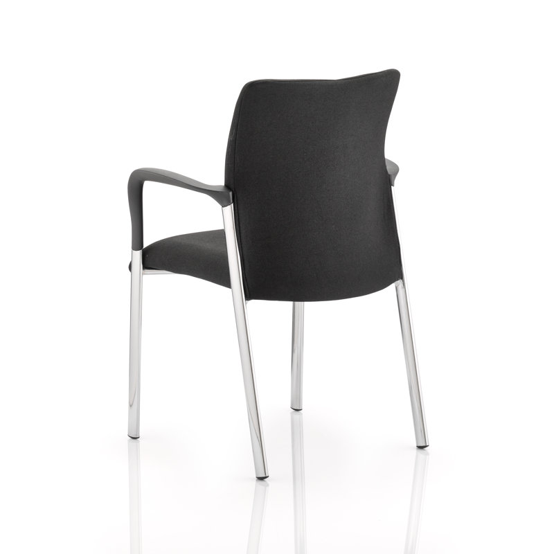 Meyrin Waiting Room Chair, With Arms, Black