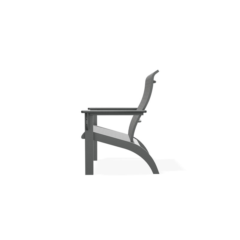 Chaise Adirondack en polymère de qualité marine, Graphite, Destiny Steel