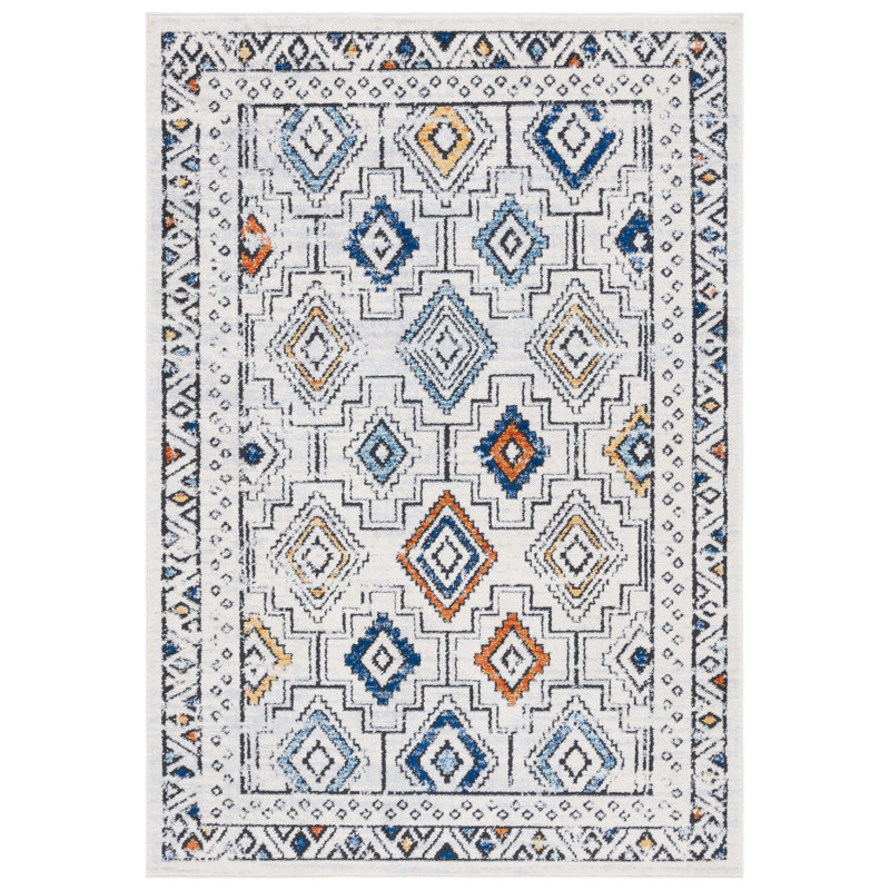 Tapis gris / bleu Chun, Rectangle 9 pi x 12 pi