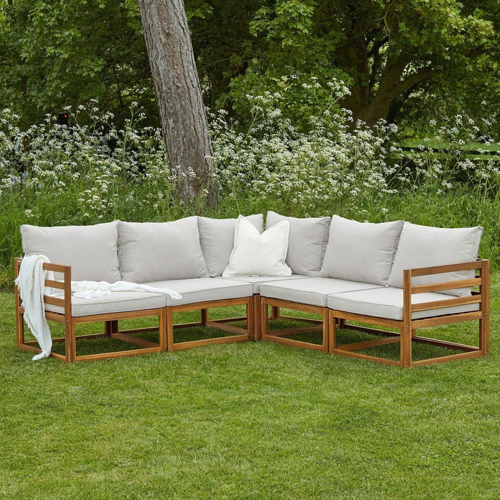 Rimasha Rowan Garden Lounge Set with Cushions, Beige