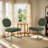 Striking Armless Accent Chair-1360967146