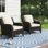 Chaise de patio avec coussins Tommy