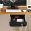 Tiroir de rangement coulissant verrouillable sous le bureau