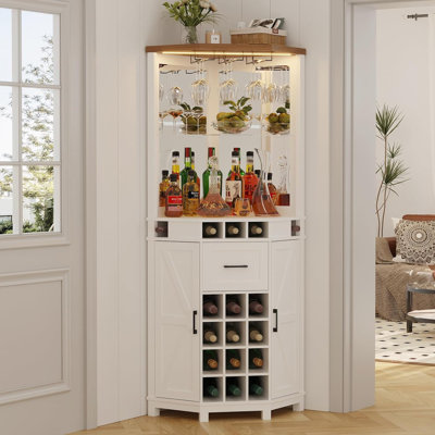 Aleeza Floor Wine Bottle & Glass Rack