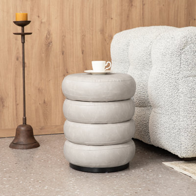 Repose-pieds avec rangement en faux cuir de 15,5 po Berdi
