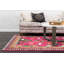 Tapis géométrique rose / jaune Beverley-933638086