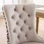 Chaises de salle à manger capitonnées en velours Classic avec structure en bois massif et pieds réglables-1022888780