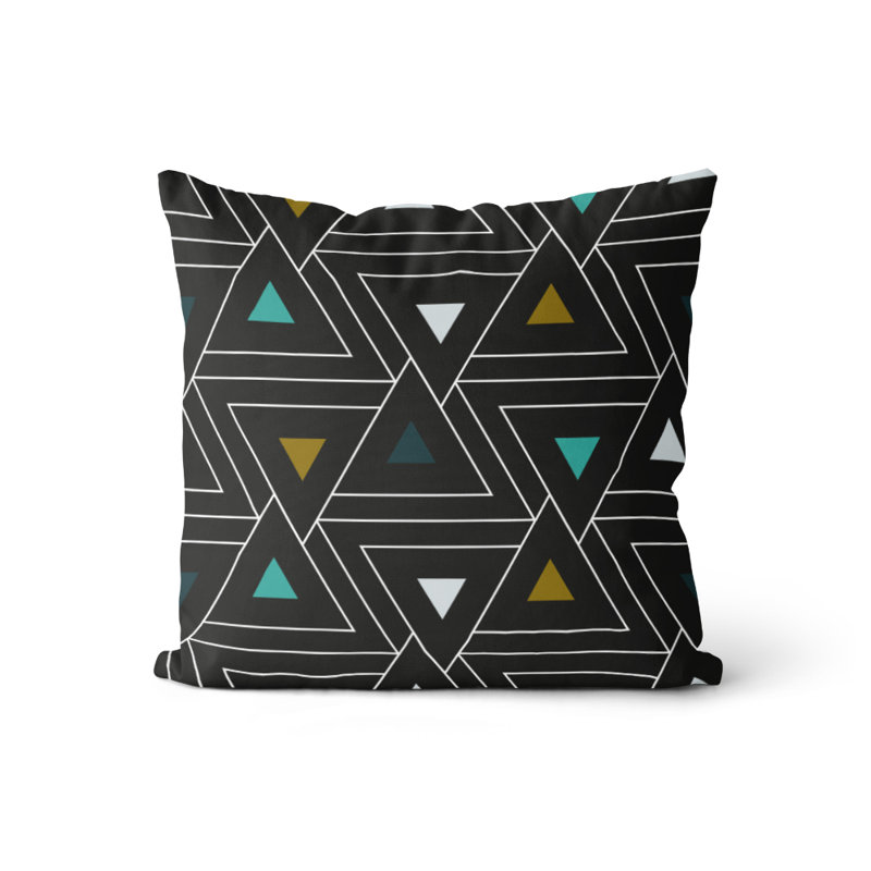 Housse de coussin Ivarr, Vert / Bleu / Blanc