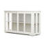 Armoire de cuisine - blanc avec porte vitrée. Fabriqué en classe E1 pour une utilisation durable. 2 portes coulissantes et tablette réglable avec rangement polyvalent. Surface peinte. Support antidérapant