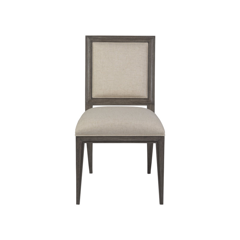 Belvedere Falcon Brown Upholstered Linen Side Chair