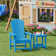 Ensemble de 2 chaises Adirondack d'extérieur en poly avec table d'appoint Acree Kids