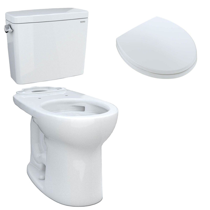 Toilette ronde deux pièces Drake® 1,6 GPF (siège non inclus), Coton