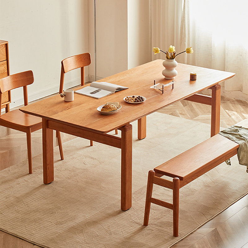 Purrier Ash Solid Wood Dining Table, 31.5" W x 70.9" L