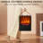 Electric Fireplace Heater For Indoor Use Space Heater Fireplace With 3D LED Flame Double Safety Protection Portable Fireplace Heater For Home Office Christmas Decoration