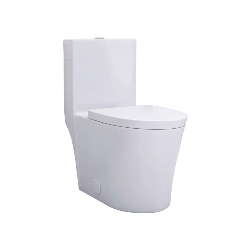 Toilette allongée une pièce à double chasse 1,1 / 1,6 GPF, hauteur confortable, conception économiseur d'eau, CARTE 1000 g