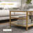 Coffee Tables Set Of 2, 2-Rier Rectangle And Round Coffee Table With Storage Shelves, Faux Marble Top And Steel Frame, Sofa Side Table For Living Room, White