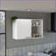 Armoire de cuisine murale Napoles, rangement à 2 sections avec tablettes ouvertes | Moderne | Panneau de particules