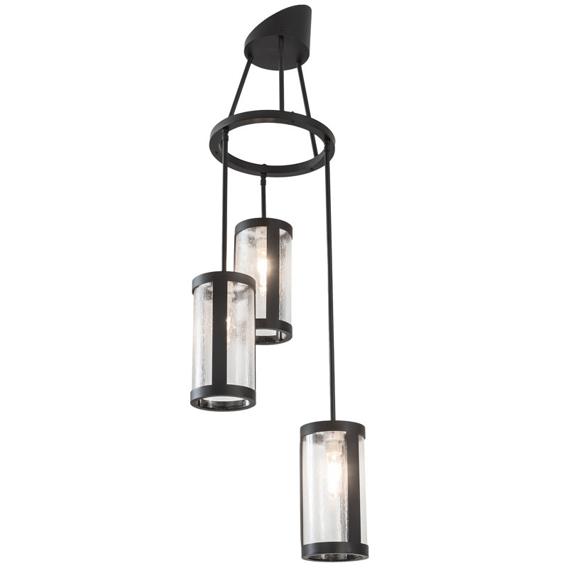 Lustre cylindrique unique à 3 lumières
