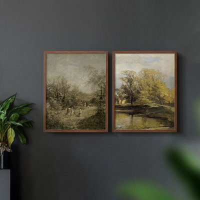Vintage  Landscape XXIX  -Framed Giclee Print - Set of 2