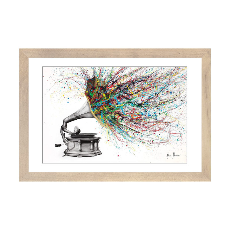 «Radical Rhapsody» par Ashvin Harrison, reproduction, H 24 po x l 32 po x P 1 po, Papier avec cadre photo en bois naturel