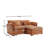 76.77" Chenille Loveseat With Ottoman-710105635