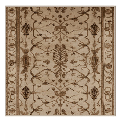 Tapis brun français lavable à la machine