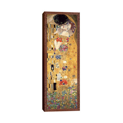 The Kiss, Cropped Vertical by Gustav Klimt - Wrapped Canvas Painting