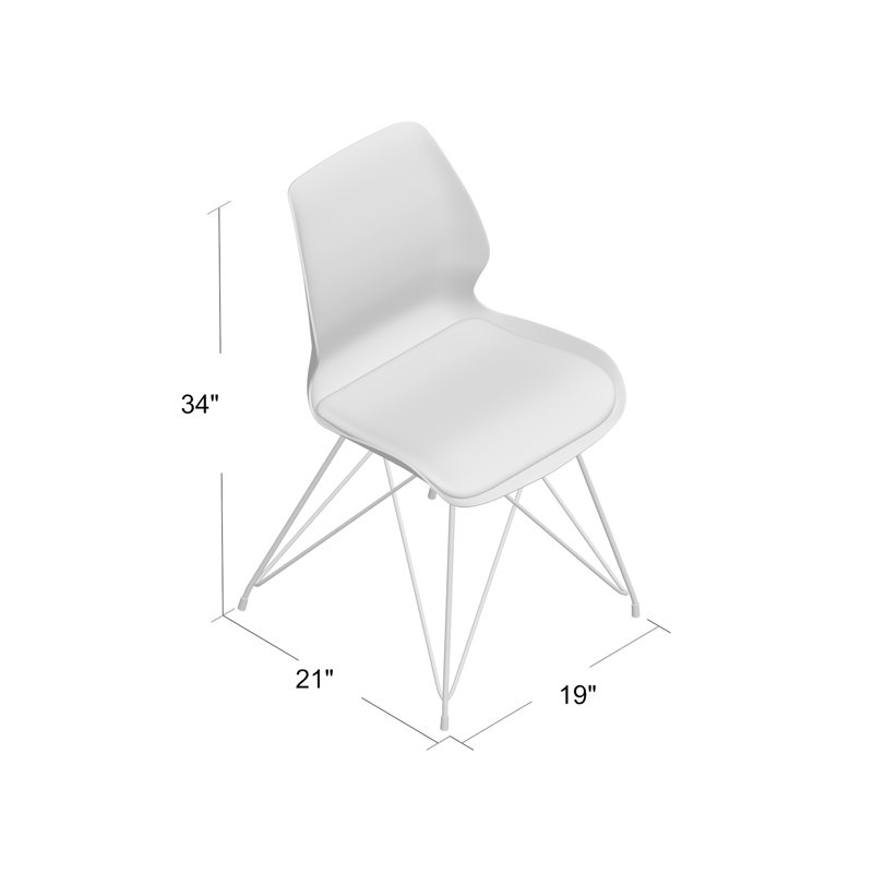 Chaise d'appoint Aceves, Blanc