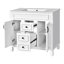 Meuble-lavabo 36 po avec lavabo supérieur, armoire de rangement moderne avec 2 portes à fermeture douce et 2 tiroirs, meuble-lavabo simple-116234281-116234279