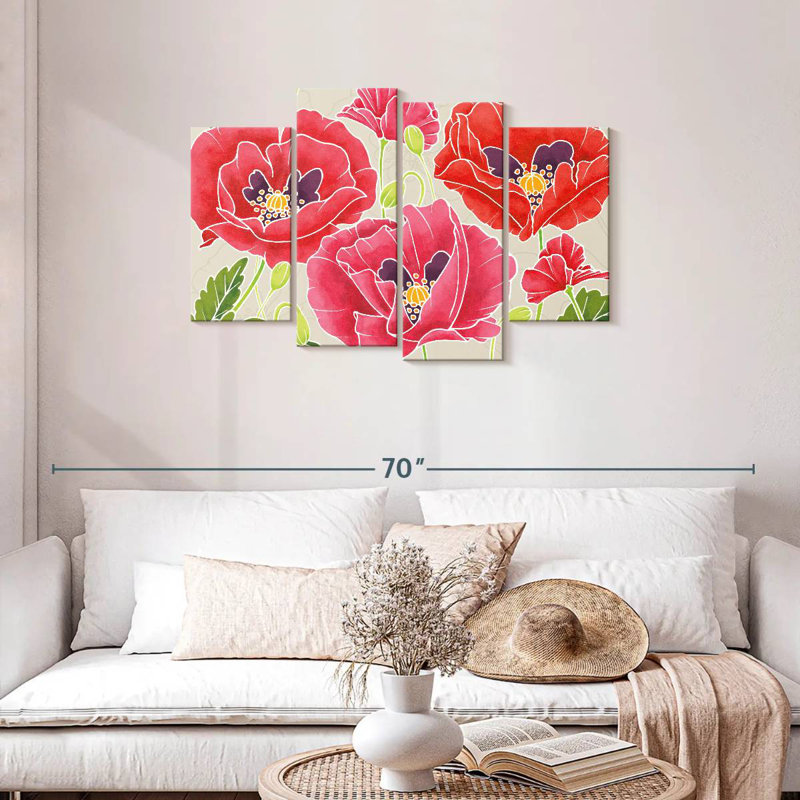 Coquelicots Kerner Sunshine, H 27 po x l 43 po