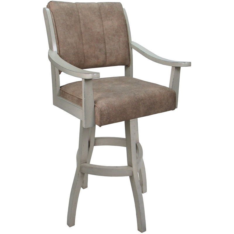 Très grand tabouret de bar en bois massif - Limité , Crème, Tabouret de bar (siège d’une hauteur de 34 po)