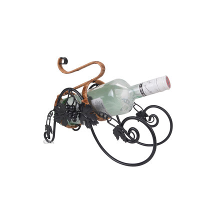 1 Bottle Tabletop Wine Bottle Rack in Black