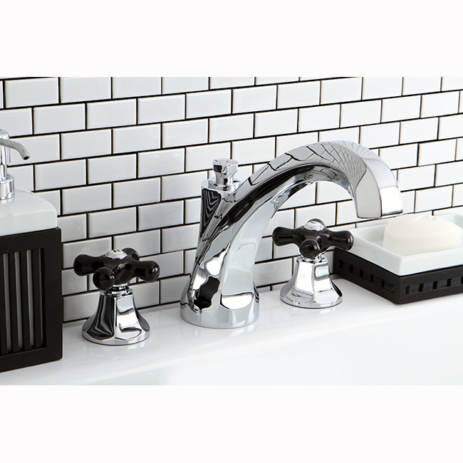 Kingston Brass Duchess Two-Handle 3-Hole Deck Mount Roman Tub Faucet, Chrome