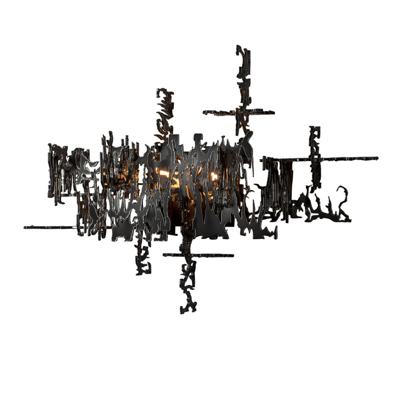 Brutus Aluminum Flush Mounted Sconce, Ink