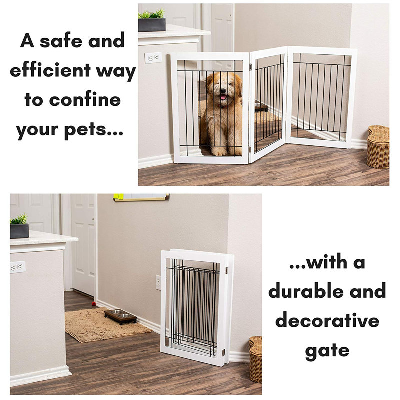 Barrière autoportante pour animaux, Blanc