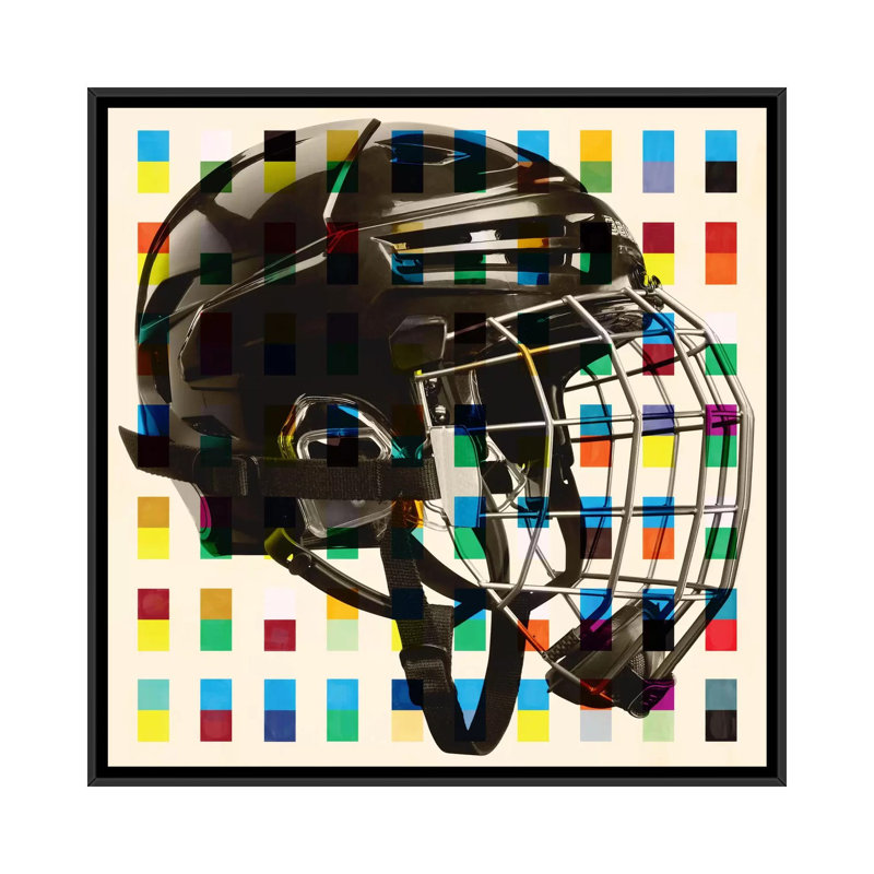 « canada », impression sur toile mask, H 26 po x l 26 po x P 1,5 po, Toile avec cadre noir, Pas de tapis