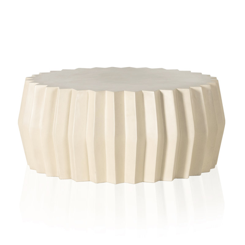 Gem Outdoor Coffee Table, Parchment White